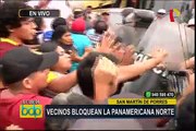 Panamericana Norte: continúan protestas por cierre de paraderos