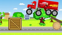 Super MONSTER BIG RED TRUCK - assembly and cool racing - Fun learning Video for Toddlers and Kids
