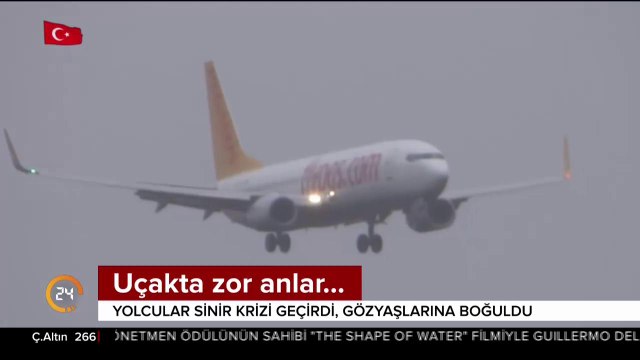Uçakta sinir krizi geçirdiler