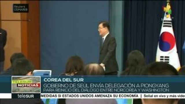 Corea del Sur envía delegados a Norcorea para diálogo con EE.UU