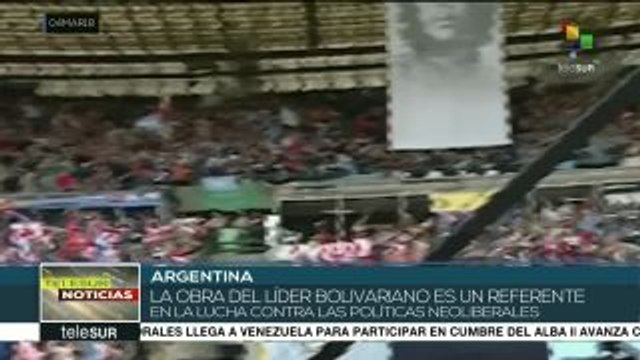 Rinden homenaje al líder revolucionario Hugo Chávez en Argentina