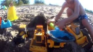 Raccoon Rides a Toy Monster truck