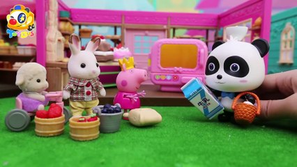 Baby Panda's Birthday Party - Make Strawberry Cake - Kids Toys - Toy Story - ToyBus