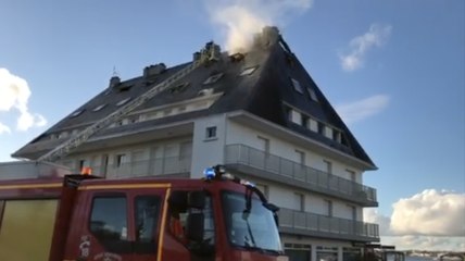 Concarneau. Un immeuble en feu au Cabellou