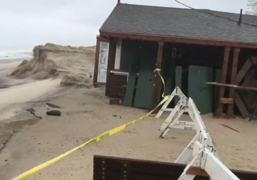 Heavy Beach Erosion Seen on Cape Cod Following Nor'easter