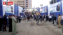 فيديو..فقرة استعراضية بالخيول بمؤتمر دعم السيسى بانتخابات الرئاسة فى الجيزة