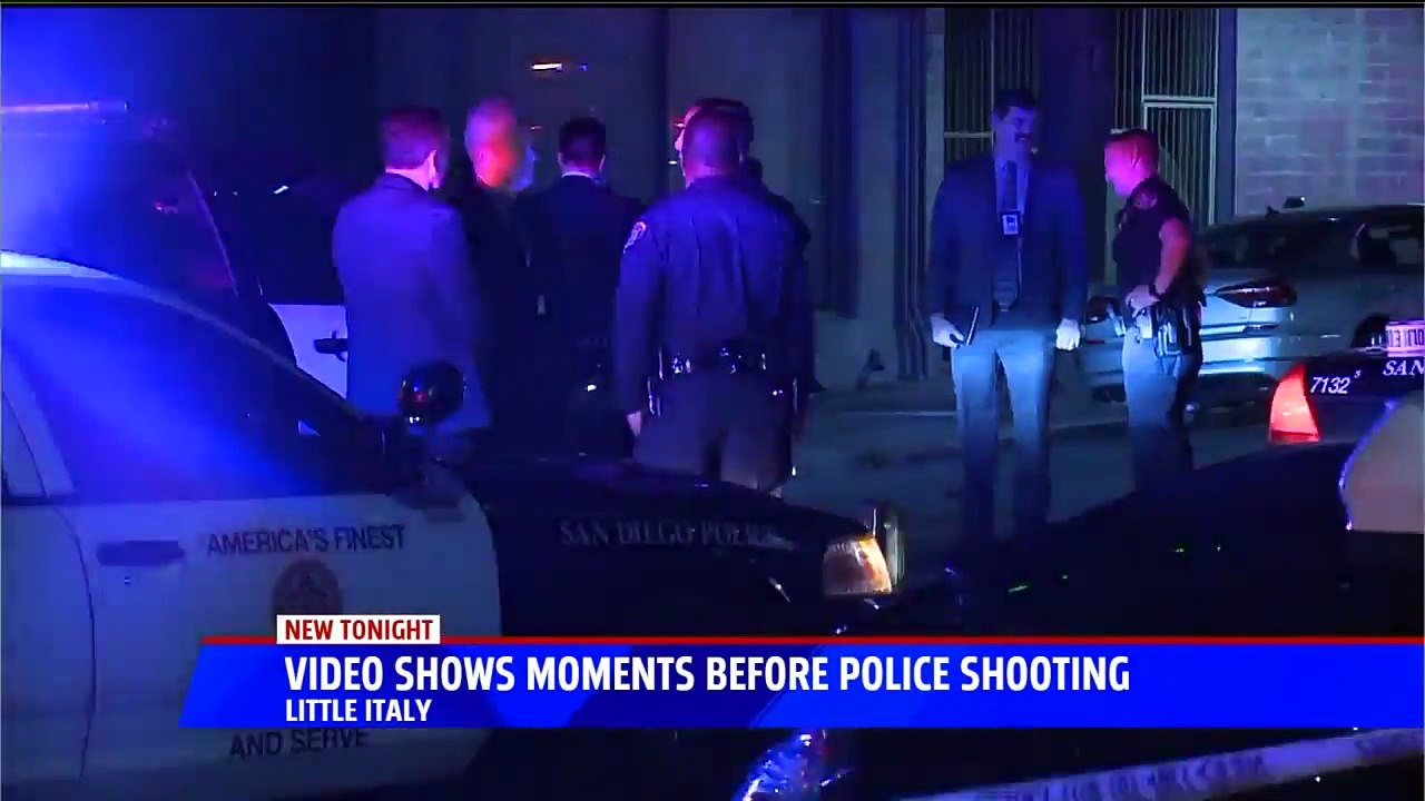 Dramatic Video Shows Moments Before Officer Opens Fire in Downtown San Diego