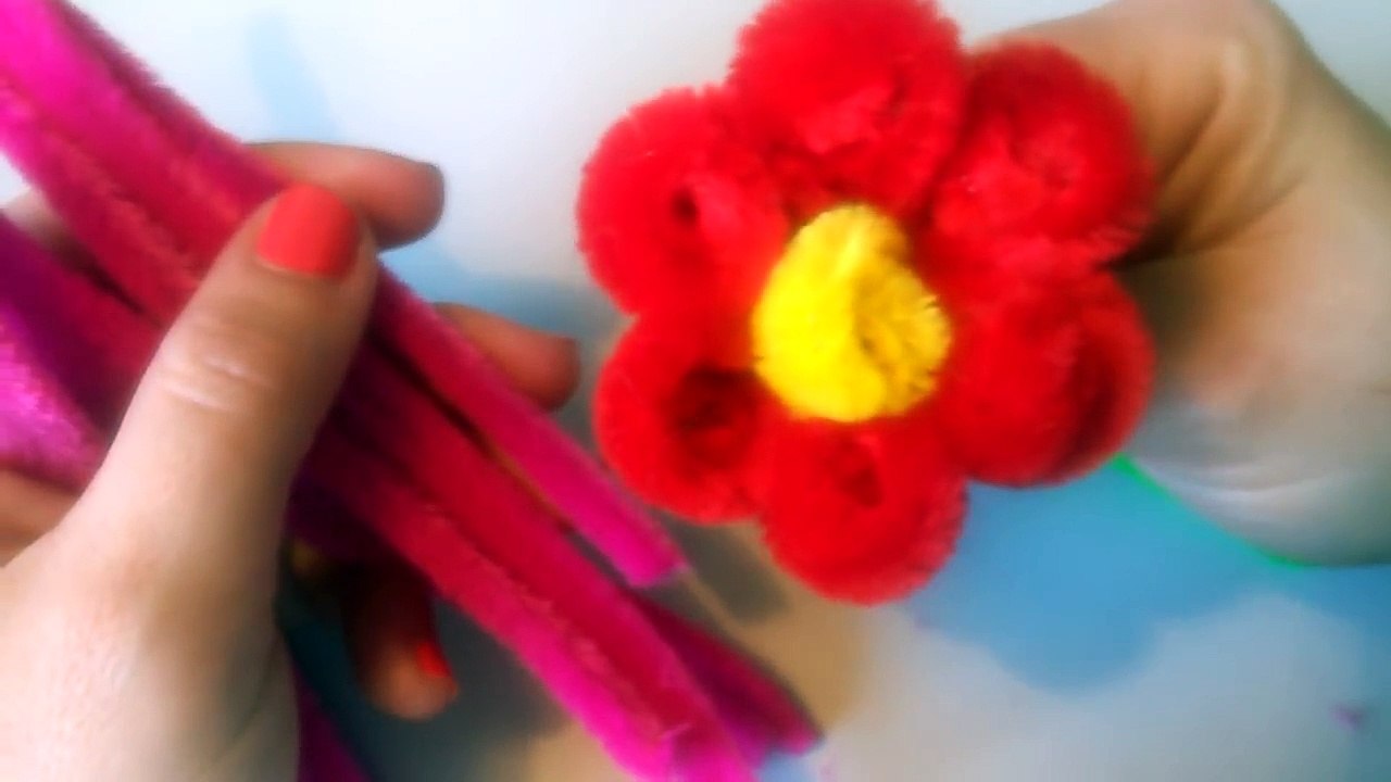 Flor con Limpiapipas
