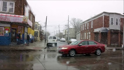 SNOWY DAY IN CAMDEN NEW JERSEY HOOD