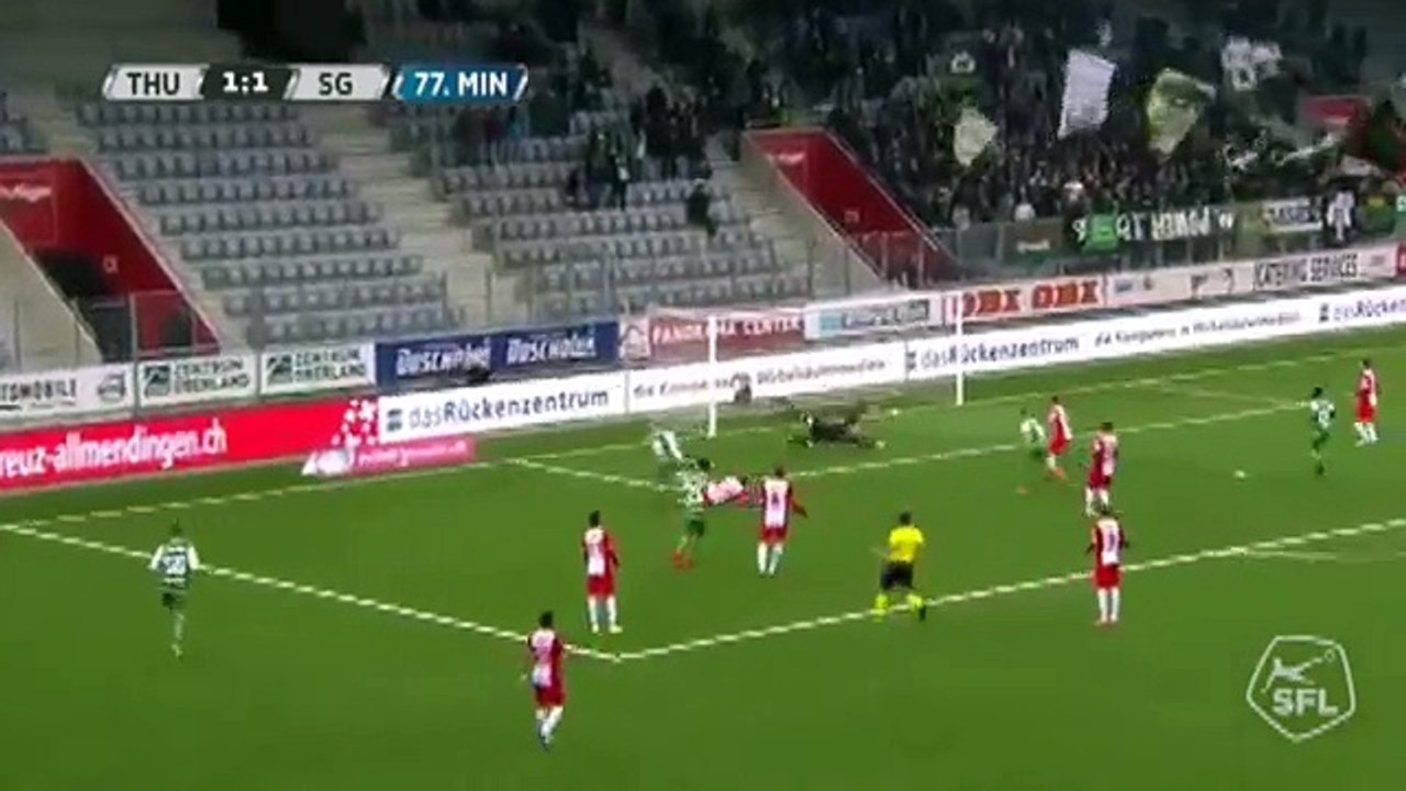 Thun 1:2 Sankt Gallen (Switzerland. Super League. 4 March 2018)