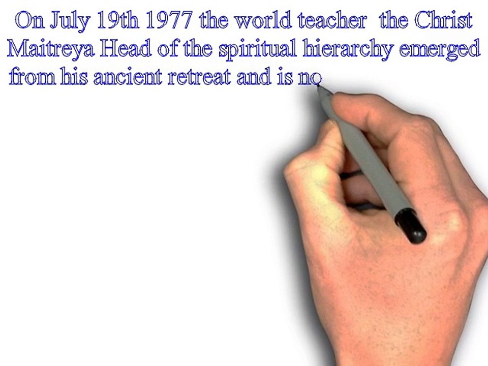 1. Botschaft Maitreyas durch Benjamin Creme  im Jahre 1977(E/D)