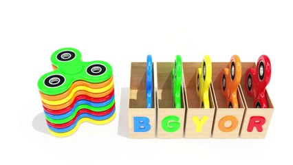 Learn Colors with 3D Fidget Spinners for Kids