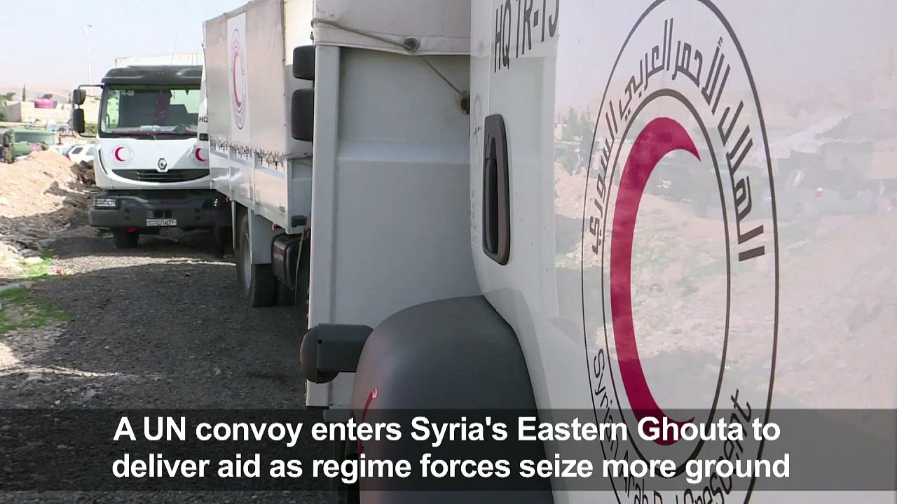 Aid convoy enters Syria enclave as regime presses offensive