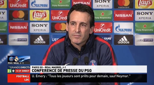 Ligue des Champions PSG VS REAL MADRID : Conférence de presse Unai Emery
