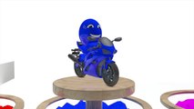 LEARN COLOR Motorcycles w Surprise Eggs for kids and Nursery Rhymes cartoon for babies children