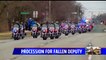 Dozens of Vehicles, Community Members Honor Fallen Indiana Deputy at Procession
