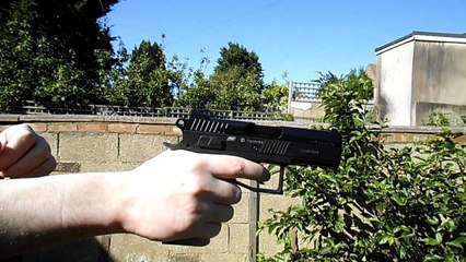 ASG CZ 75 PO7 DUTY 4.5mm AIRGUN SHOOTING TEST