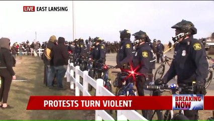 Fights Erupt Outside of White Supremacist Speech at Michigan State University