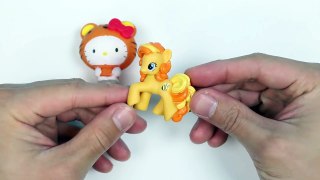 LEARN COLORS with HUGE Play Doh Paintbrush & Hello Kitty MLP Disney Shopkins Surprise Toys!