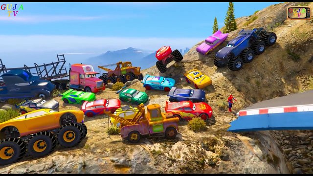 Cars 3 Colors Jackson Storm LIGHTNING MCQUEEN MONSTER TRUCK Dinoco Cruz Ramirez Cars 3 Spiderman