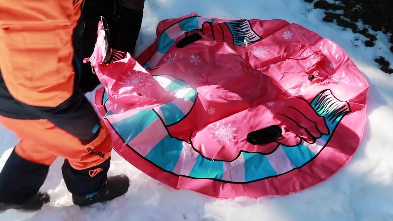 COLIS SURPRISE POUR LA NEIGE ET AVALANCHE DE LUGES GONFLABLES SNOW TUBES