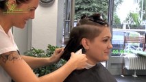 extreme short pixie undercut hair makeover, nape buzz cut haircut women by alisha heide