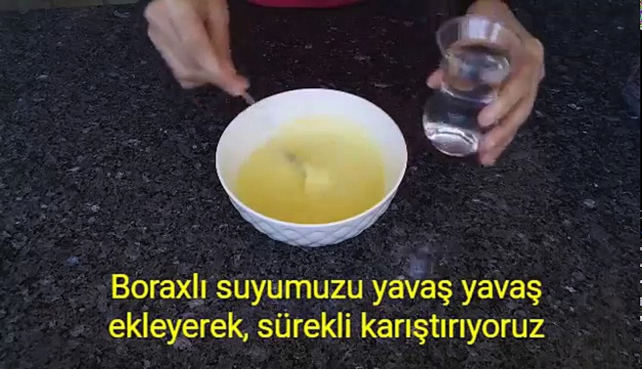 Beyaz tutkalla slime yapımı - DIY - How to make slime