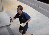 Man Steals Motorbike While Carrying Bowl of Noodles