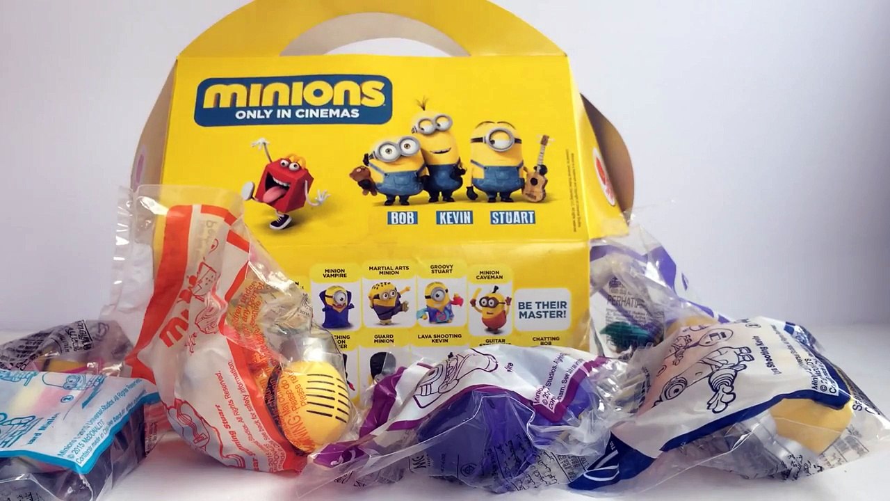 10 McDonalds Happy Meal Minions Toys Complete Set new Bob Kevin Stuart Dave Unboxing Demo Review