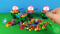 M&Ms Ice Cream Cups Hide & Seek Peppa Pig Toys with Kinder Joy Eggs by BigBAMGamer