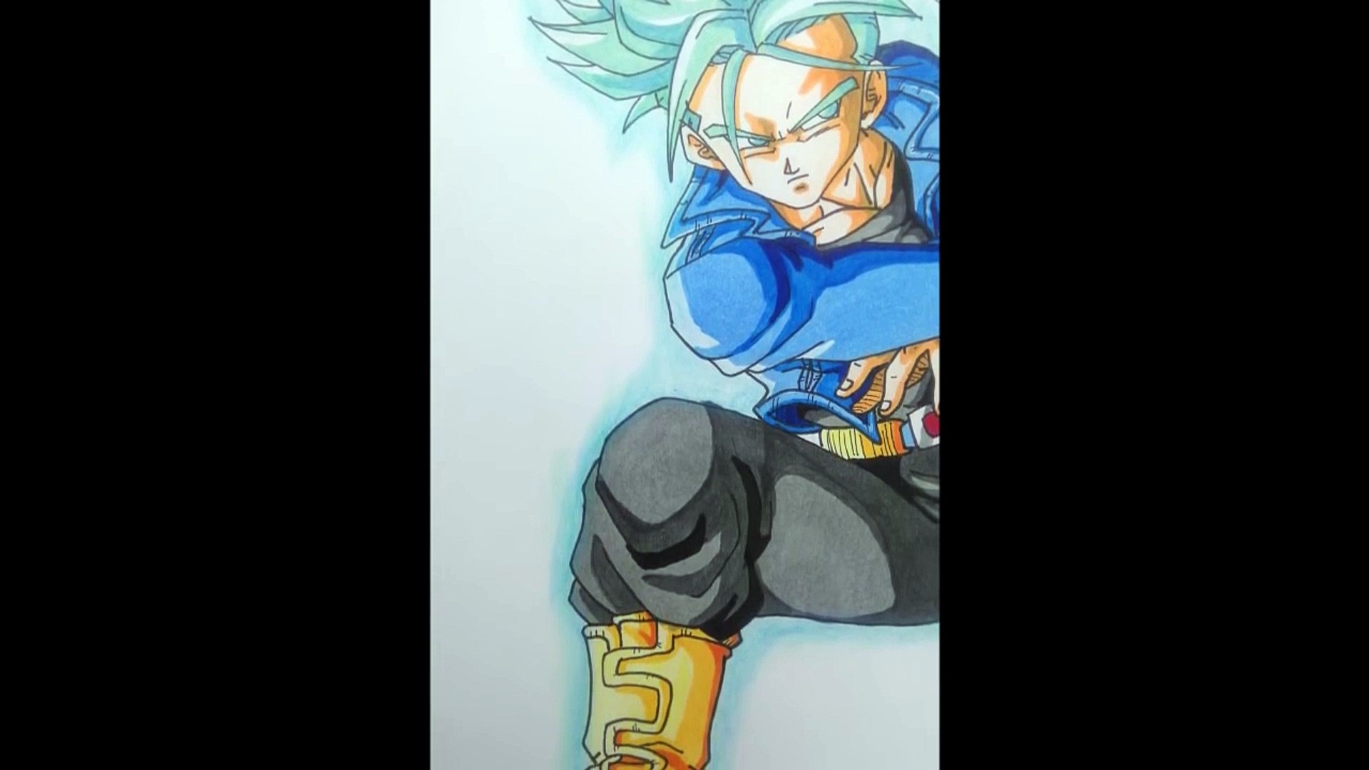 Como Dibujar A Trunks Futuro Ssj Dios Azul How To Draw Future