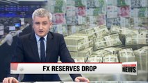 Korea's FX reserves fall to US$394.8 bil. in February