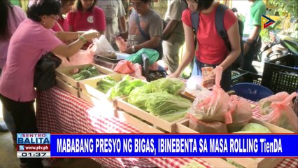 Mababang presyo ng bigas, ibinebenta sa Masa Rolling TienDA