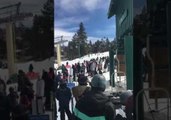 Young Skier Left Dangling From Bear Mountain Chair Lift