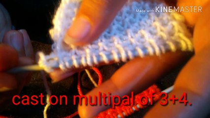 Rosehip stitch knitting