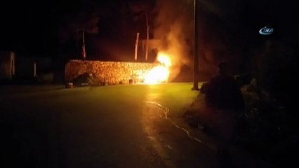 LPG'li otomobil Uludağ Yolu'nda alev alev böyle yandı