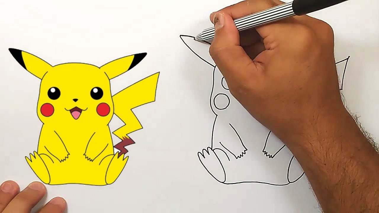 How to Draw Pikachu Standing in Pokemon Movie