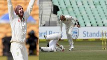 Nathan Lyon finned by ICC for throwing ball at AB de Villiers during test match | Oneindia News
