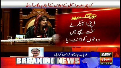 Clash between PSP's Nadeem Razi and Mehfooz Yar in Sindh assembly