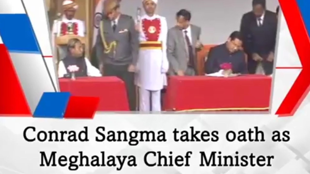 BJP ally NPP's Conrad Sangma sworn as Meghalaya CM