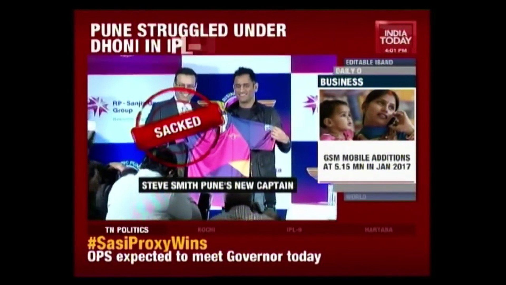 MS Dhoni Removed As Rising Pune Supergiants Captain For IPL 2017, Steve Smith Takes Over