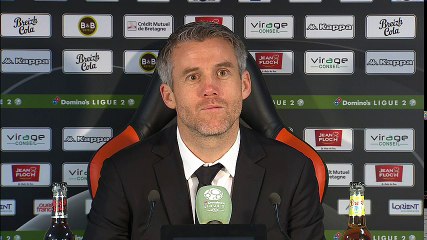 La réaction de Mickaël Landreau après FC Lorient - Havre AC (1-0)