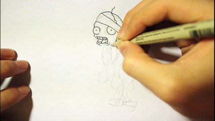 How To Draw a Zombie From Plants vs. Zombies|Step By Step|Easy|Face|