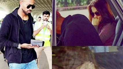 Elli Avram sees off Ace cricketer Hardik Pandya at the airport 