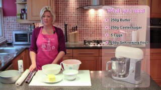How to make a butter sponge cake - Cake Craft World Video 1