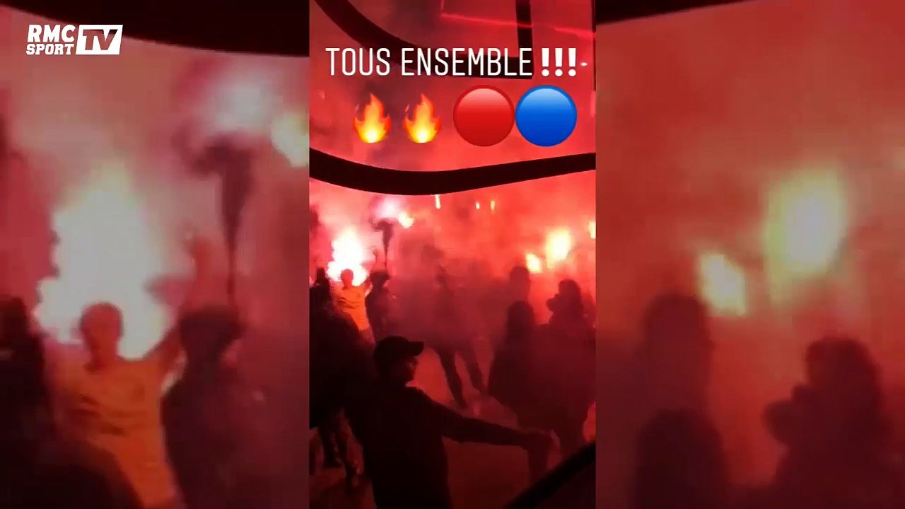 PSG : Les joueurs ont filmé l'ambiance depuis leur bus (et leur rencontre avec les ultras)
