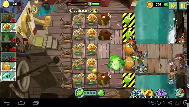 Plantas vs Zombies 2 - Mares Piratas Día 24 pc bluestacks