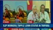 Lenin grounded BJP workers topple Lenin statue in Tripura