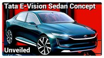 Tata Unveils Premium All Electric E-Vision Sedan Concept At Geneva Motor Show 2018