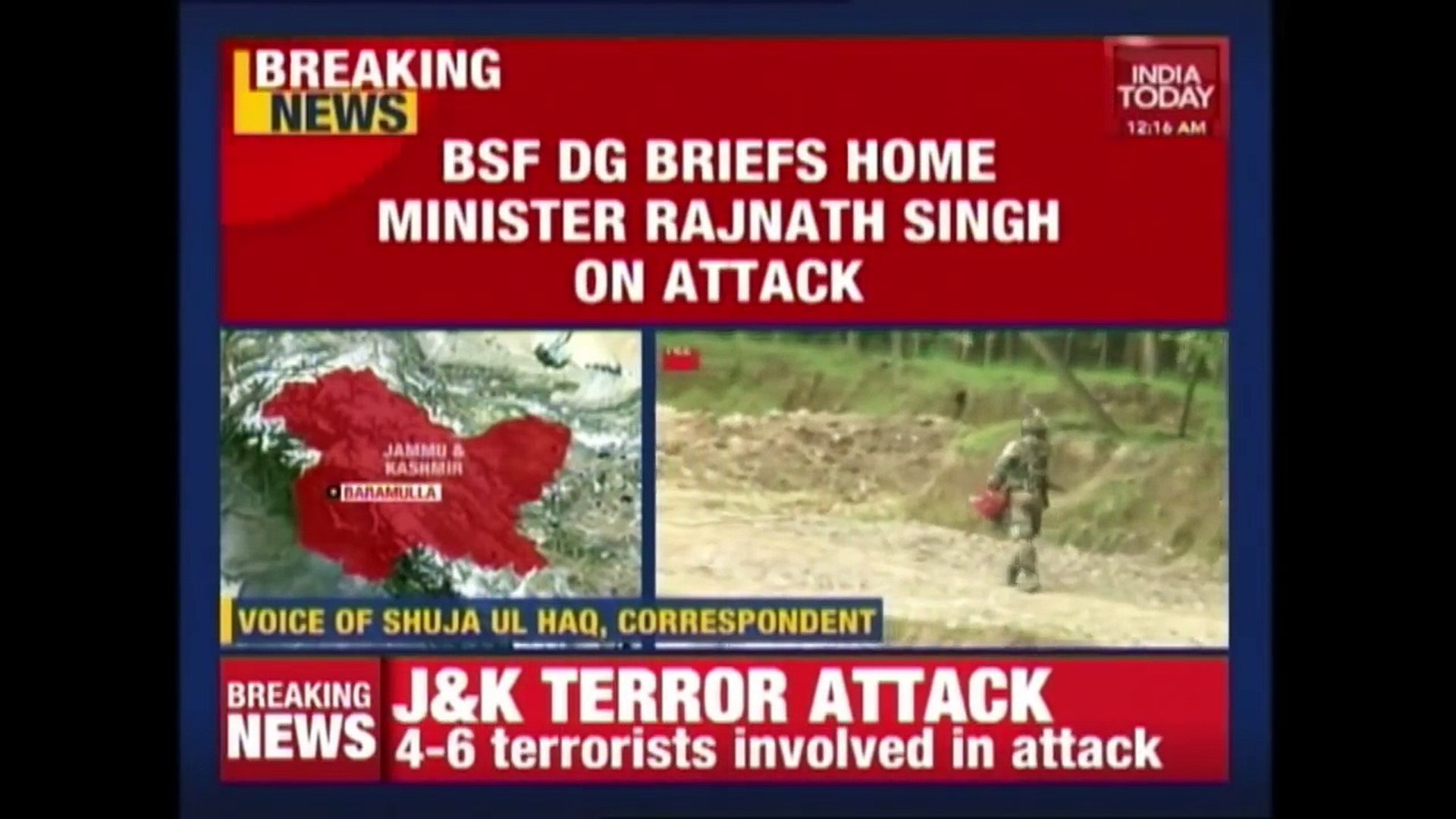 Baramulla Army Camp Attack: 2 Terrorists Killed, BSF Jawan Martyred